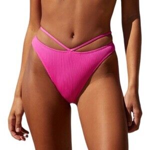 LA Hearts by PacSun Bikini Bottom Women’s XL Pink Iris Cutout Strappy Swim B3